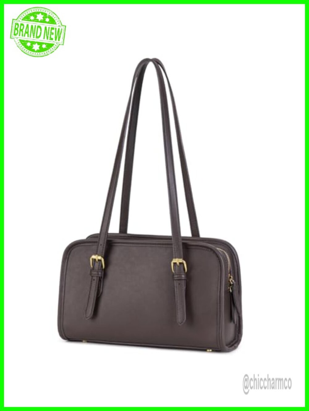 Faux Leather Swing Zip Shoulder Bag Mini Vintage Hobo Purse